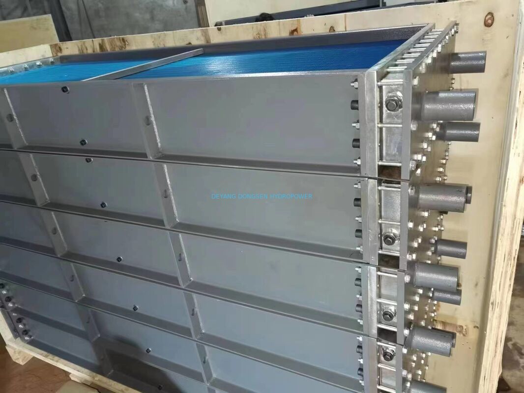 Air Cooled Oil Cooler 100kW Hydro Turbine Lube Oil Cooling System 1000RPM Bearing Coil