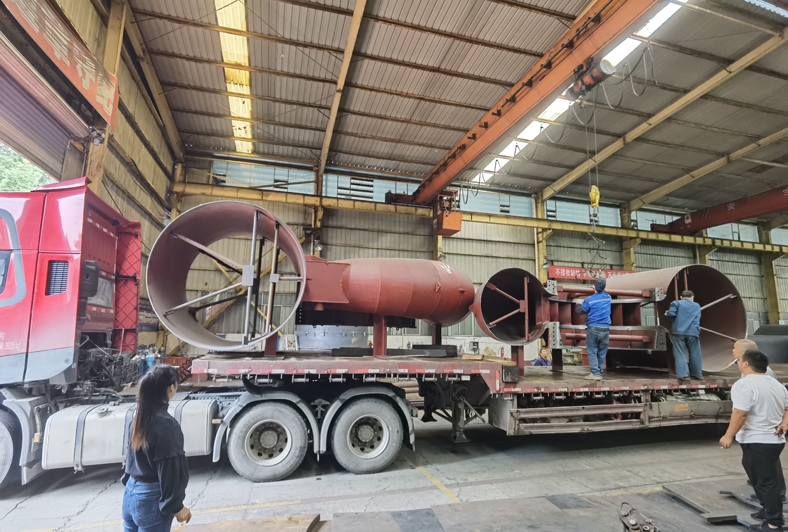 Generador de turbina de agua en modo de excitación por pincel con método de instalación horizontal