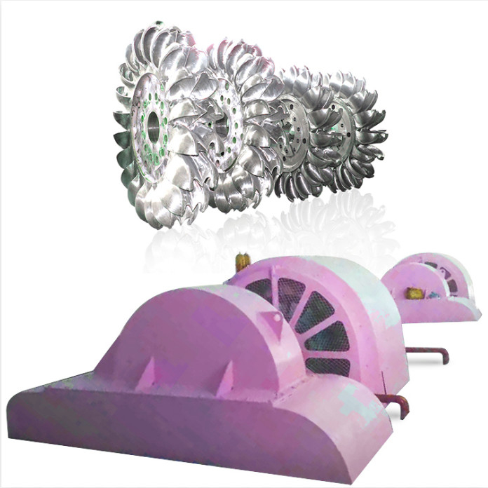100kw-50mw generador de turbina Pelton de acero inoxidable hierro fundido F aislamiento aire / aceite de refrigeración 6-10kV Voltagem nominal