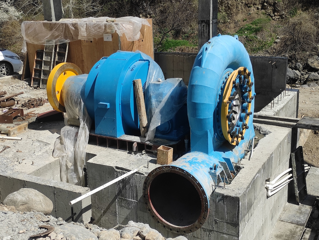 Acero Acero inoxidable Turbina de agua de alta altura Durabilidad para 5m-500m de cabeza de agua