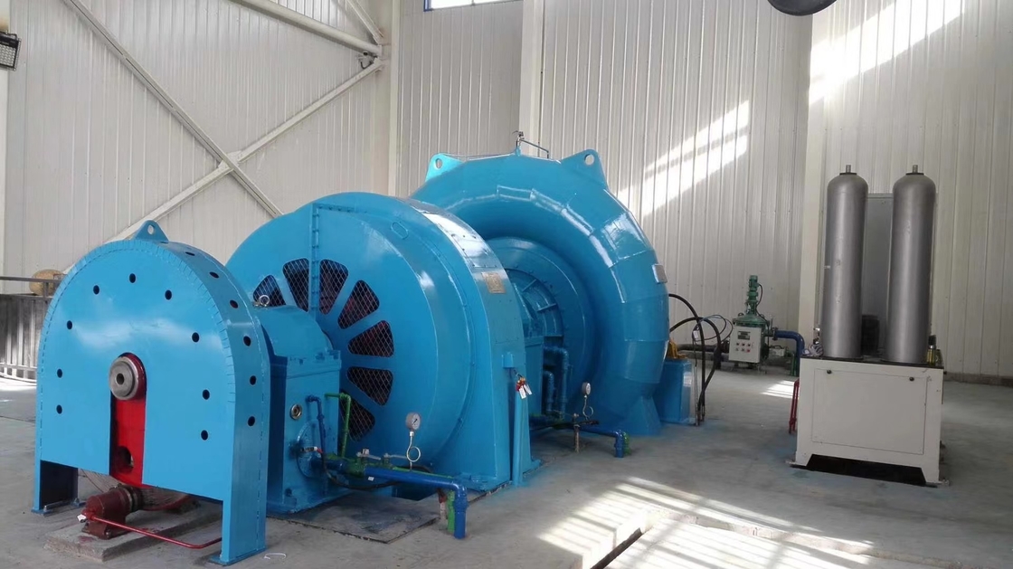 200kW-20MW Turbina de agua sin escobillas Aire/agua de refrigeración Instalación vertical 450-1000 RPM