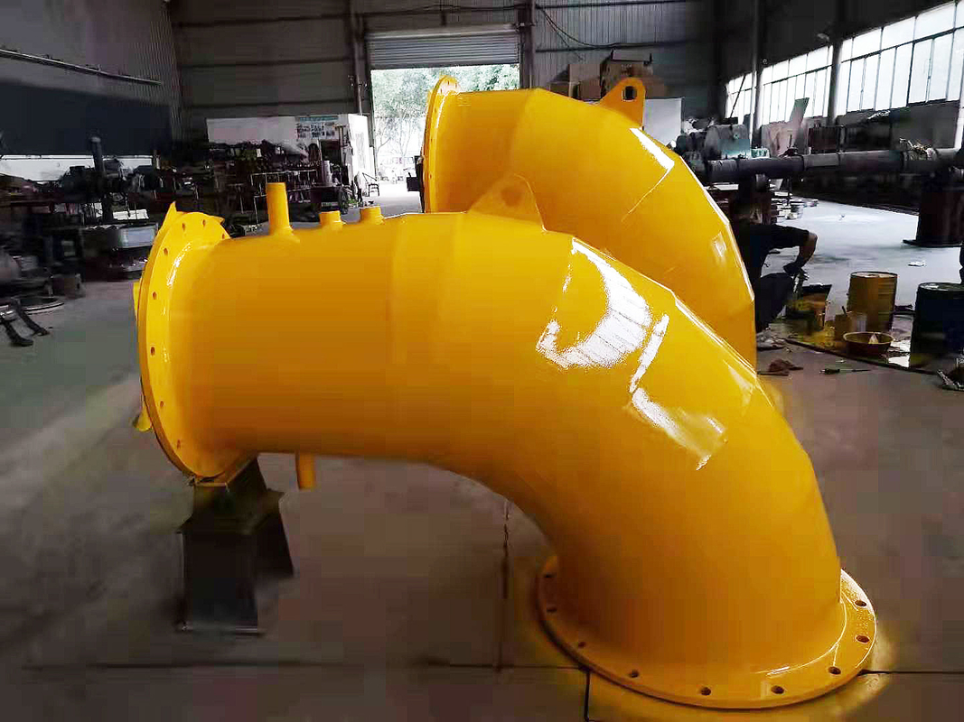 Francisco - tipo generador de turbina del agua de 500kw en color amarillo de la central hidroeléctrica