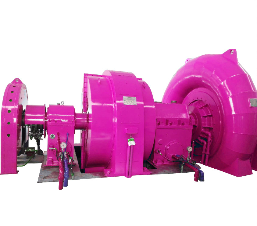 Eficiencia de acero inoxidable Francis Generador de turbina de agua 450-1000RPM 400V-10kV Control automático