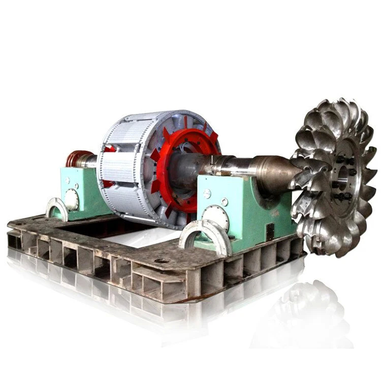 Modo de excitación personalizado Generador de turbina de agua 200kw-20mw Potencia de salida Instalación horizontal