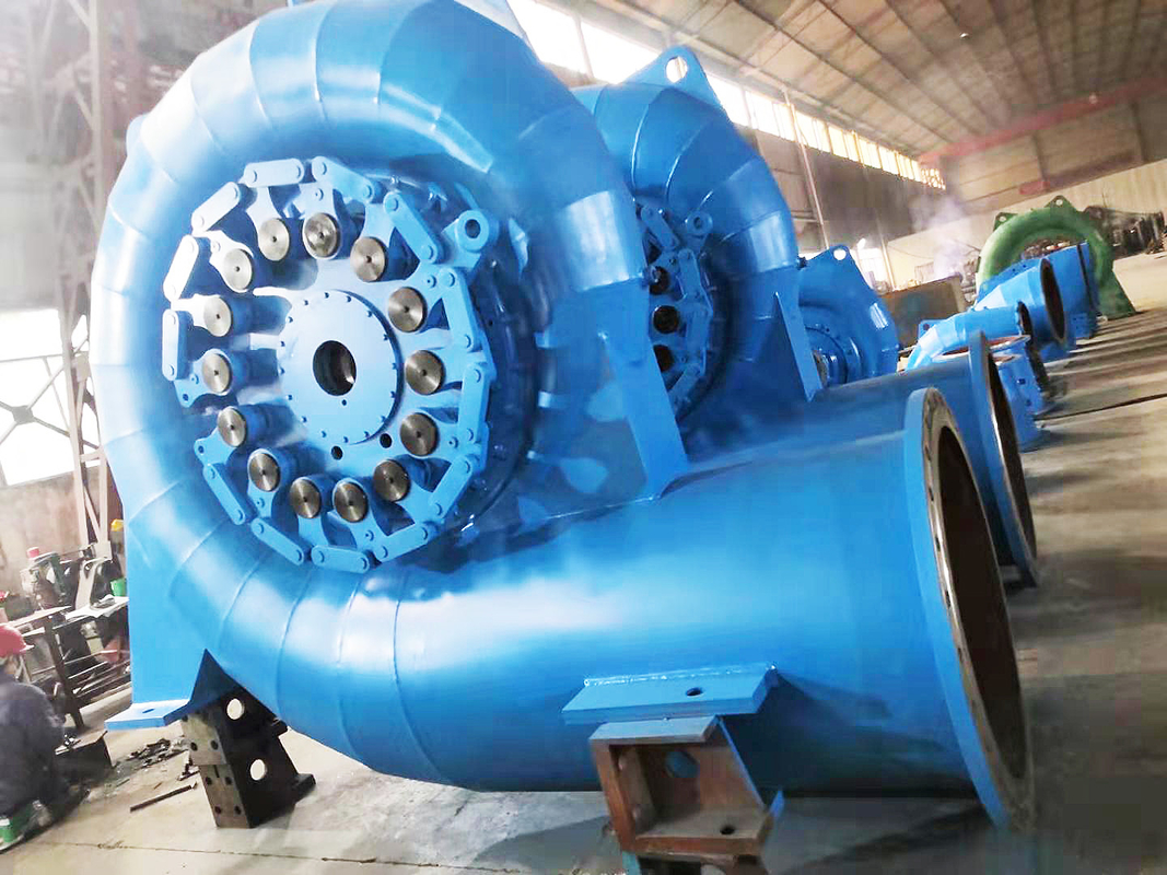 Generador de turbina Francis de acero inoxidable con una eficiencia del 90% al 96% y una potencia de 300 kW a 20 MW