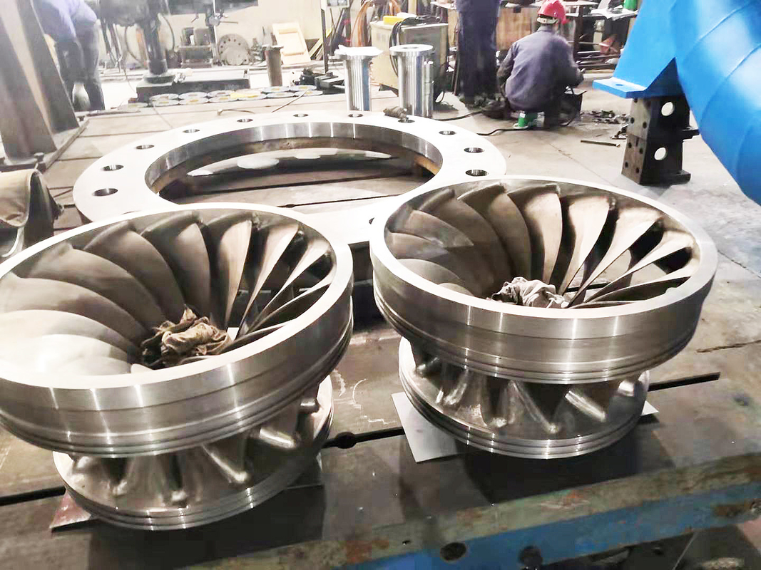 Generador de turbina Francis de acero inoxidable con una eficiencia del 90% al 96% y una potencia de 300 kW a 20 MW