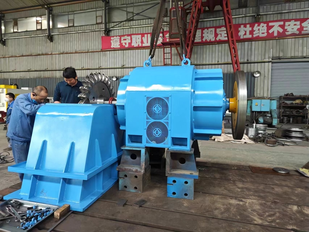 Generador de turbina hidráulica de acero de 500-20 000 kw para generación de energía de frecuencia en varias cabezas de agua