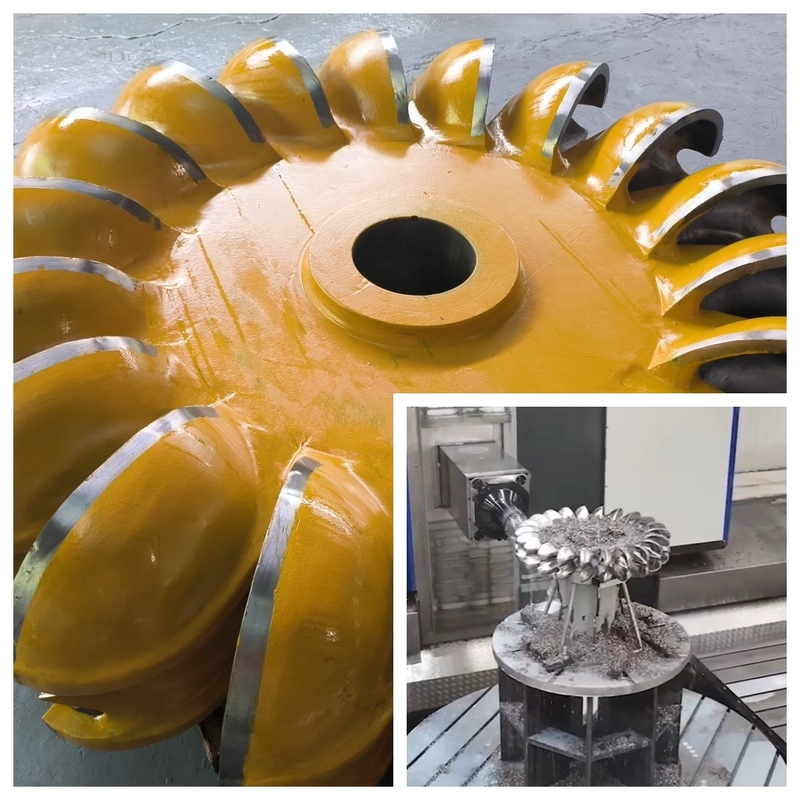 Corredor de turbina hidráulica de precisión con hoja cambiable Anticorrosión con acero inoxidable o acero al carbono