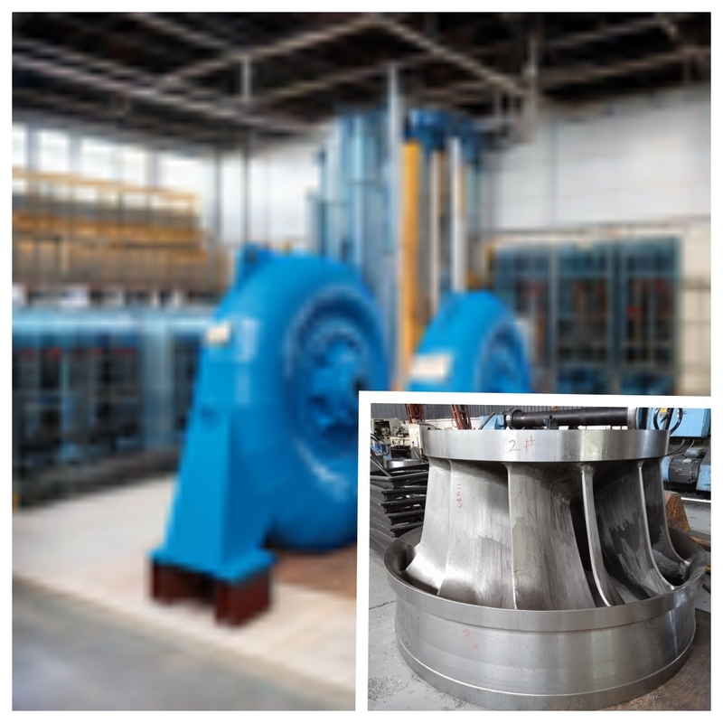 Generador de turbina Francis de acero inoxidable con una eficiencia del 90% al 96% y una potencia de 300 kW a 20 MW