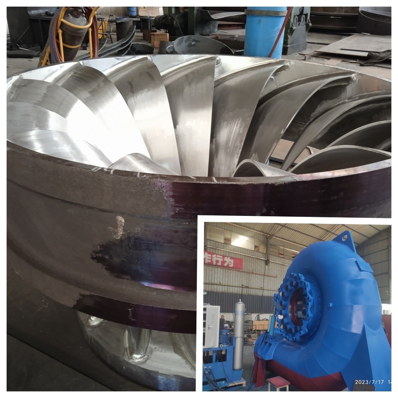Cabeza de agua nominal de 20m a 300m Impeller Francis Generador de turbina de acero inoxidable