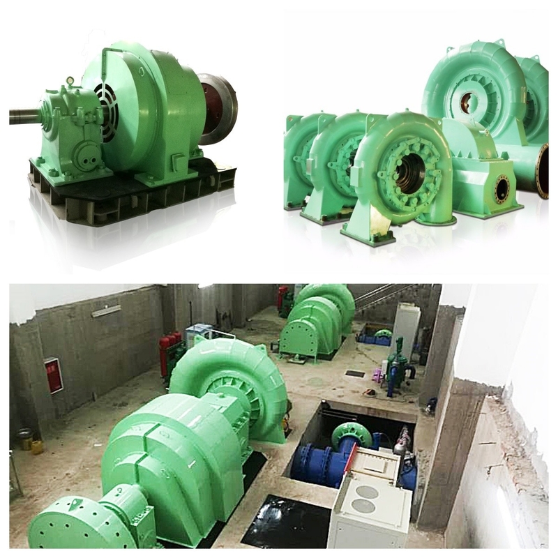 50HZ/60HZ 500KW-20MW Generador de excitación sin escobillas de la turbina hidráulica para la central eléctrica