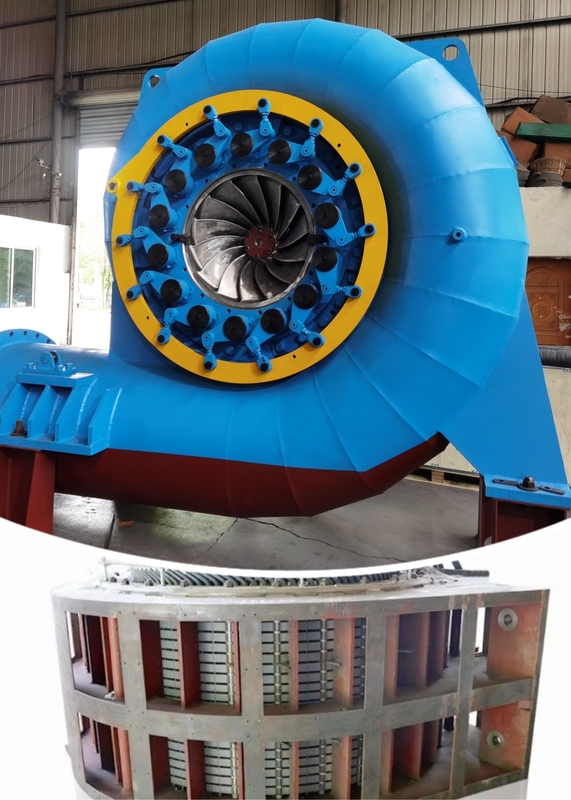 Cabeza de agua 20m-200m Francis Hydro Turbines Generador con 88-96% de eficiencia y rendimiento