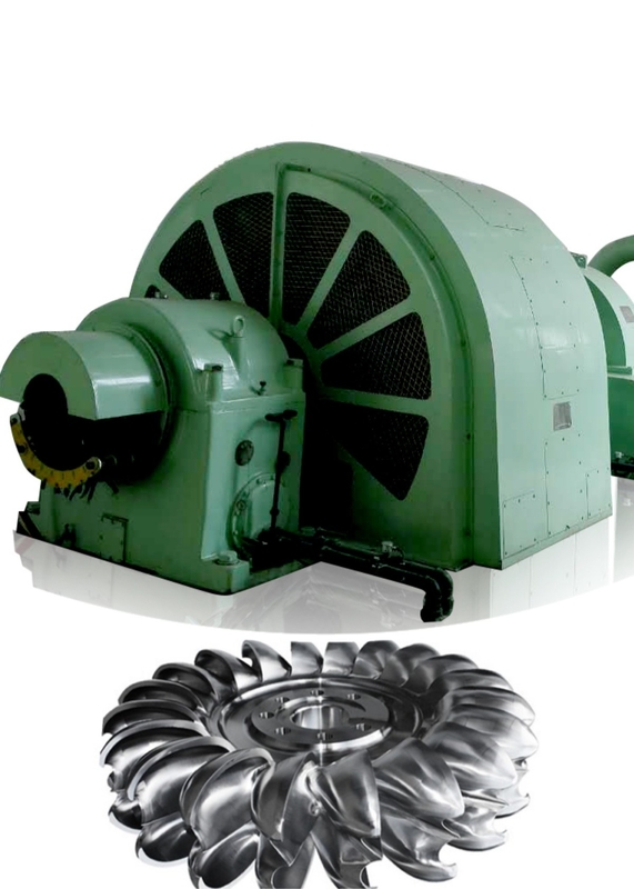 Flujo de diseño personalizable 0.48 M3/s a 1.23 M3/s Turbina Pelton con generador para centrales hidroeléctricas
