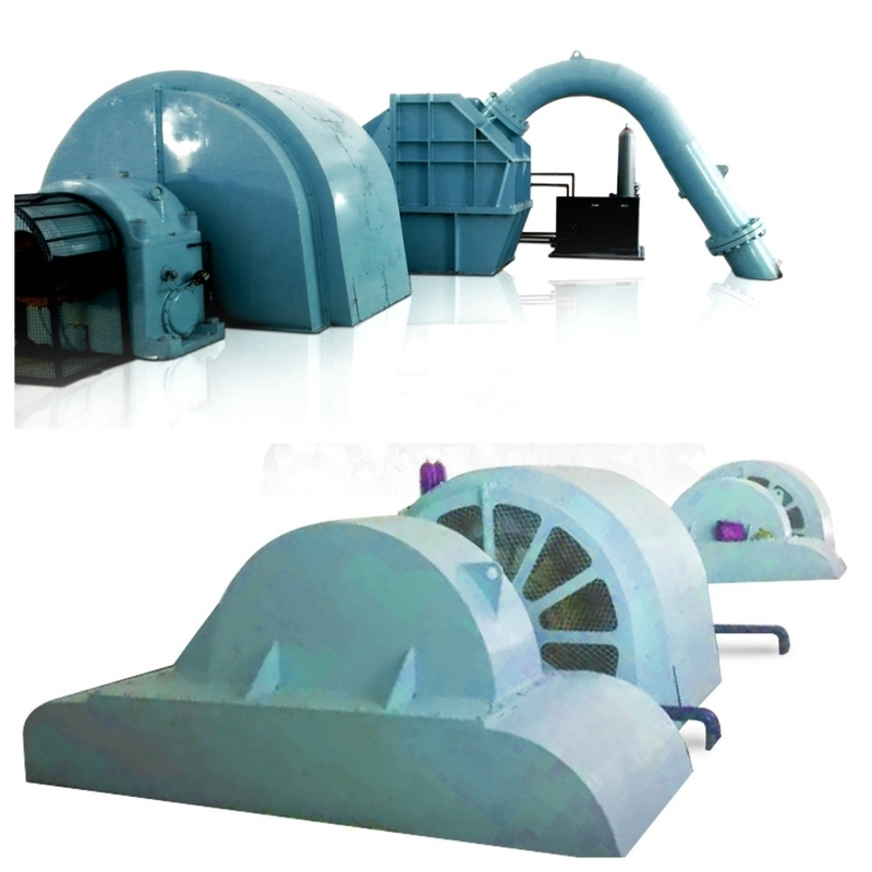 Flujo de diseño personalizable 0.48 M3/s a 1.23 M3/s Turbina Pelton con generador para centrales hidroeléctricas