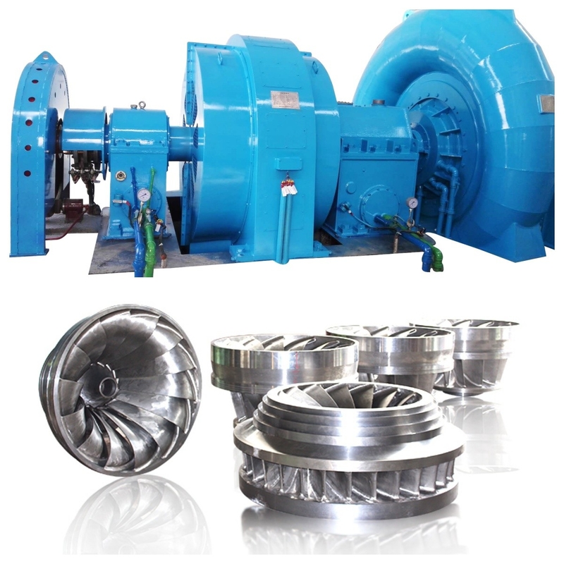 Velocidad nominal de 450-1000 RPM Francis Generador de turbina de agua para generación de energía hidroeléctrica