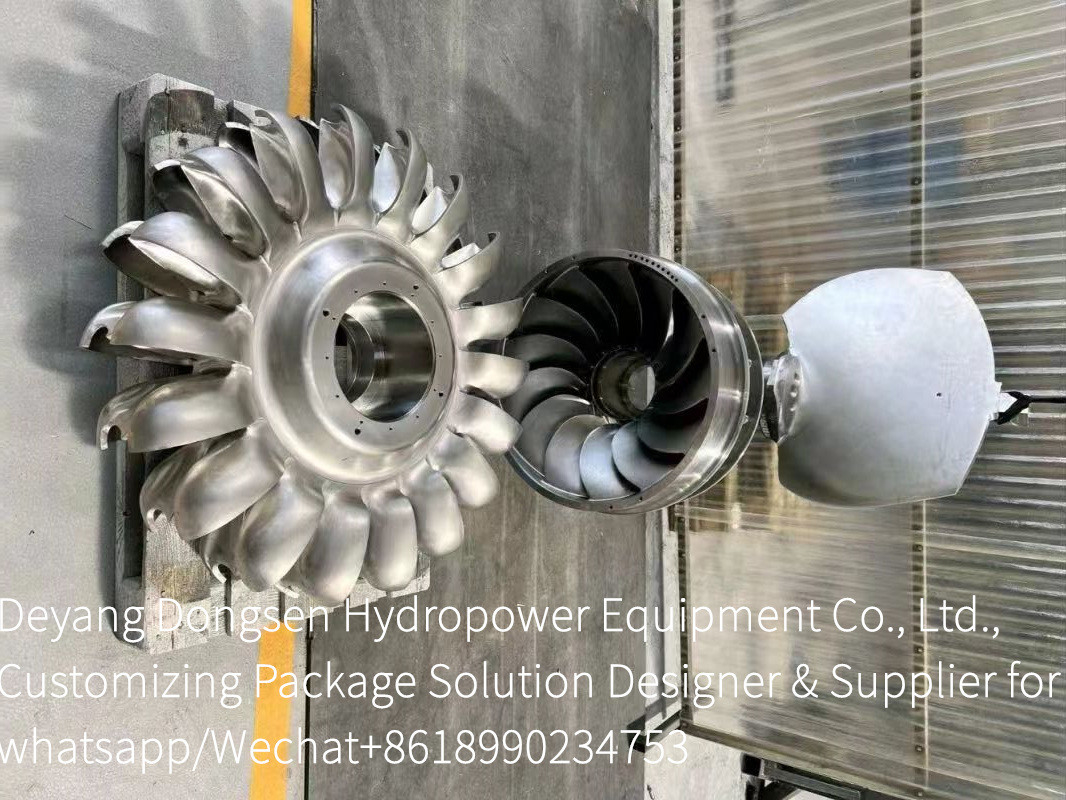 Corredor de turbina hidráulica de acero inoxidable de altura de cuchilla personalizado para la producción de energía duradera