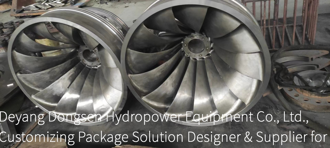 Dimensiones personalizadas de la hoja Corredor de turbina hidráulica de acero inoxidable para generación de energía respetuosa con el medio ambiente