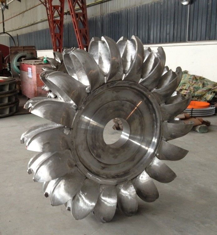 Método de instalación vertical Corredor de turbina hidráulica con presión de entrada de 10 MPa Capacidades de material de metales endurecidos