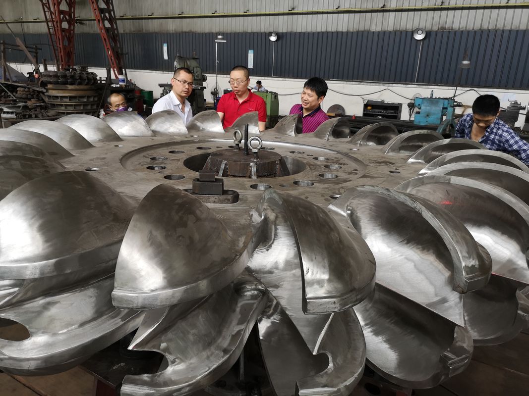 Diámetro de entrada personalizado 1-5 metros Corredor de turbina hidráulica con velocidad nominal del rotor 100 rpm 200 rpm 300 rpm 500 rpm 1000 rpm
