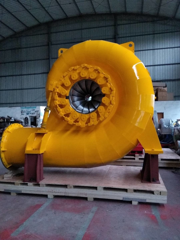 Cuchilla de aleación de aluminio Diseño horizontal o vertical Turbina hidroeléctrica para 100kw-20mw de eficiencia de rango de potencia