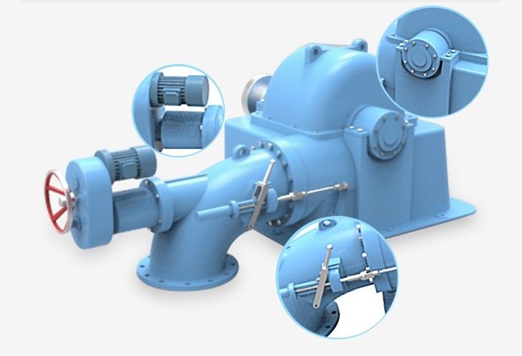 Generador de turbina de turbina con corredor de acero inoxidable de 50-400 m cabeza nominal y válvula mariposa para soluciones de energía fuera de la red o en la red