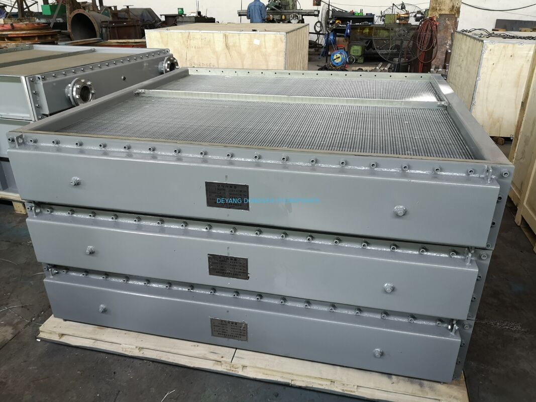 Air Oil Cooler Unit 200kW Turbine Lubricating Oil Cooler Stainless Steel Coil Heat Exchanger