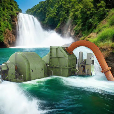 Generador de turbina hidráulica Pelton de alto voltaje de 6-10 kV Voltado nominal 500-3000 r/min Refrigeración por aire/aceite