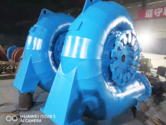 450-1000rpm Turbina de agua de cabeza alta con 200kw-20mw Capacidad Corredor de acero inoxidable