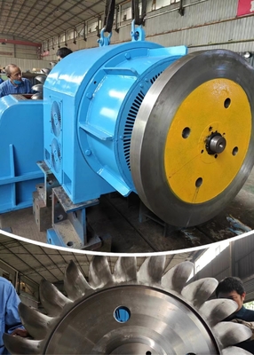 Turbina de Pelton 100kw-10mw refrigerada por aire utilizada para alta cabecera de agua con alta calidad