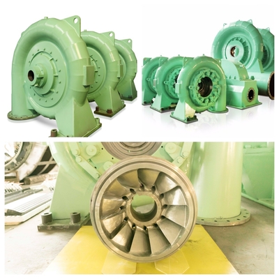 Generador de excitación sin escobillas de turbina hidráulica de acero para cabeza de agua de 5m-500m