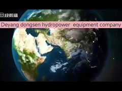 Generador de turbina de agua tipo Francis de 500kw en planta de energía hidroeléctrica color amarillo