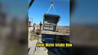 Limpiador de rejillas de basura: entrada de agua limpia